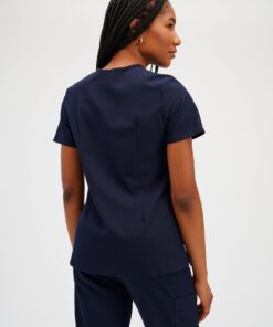 Alternative view of CHLOE RE-GARDE™ - DARK BLUE - Three Pockets Scrub Top  Final Sale