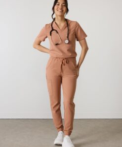 ROSIE RE-GARDE™ - MOCHA - Jogger Scrub Pants - SILVADUR™