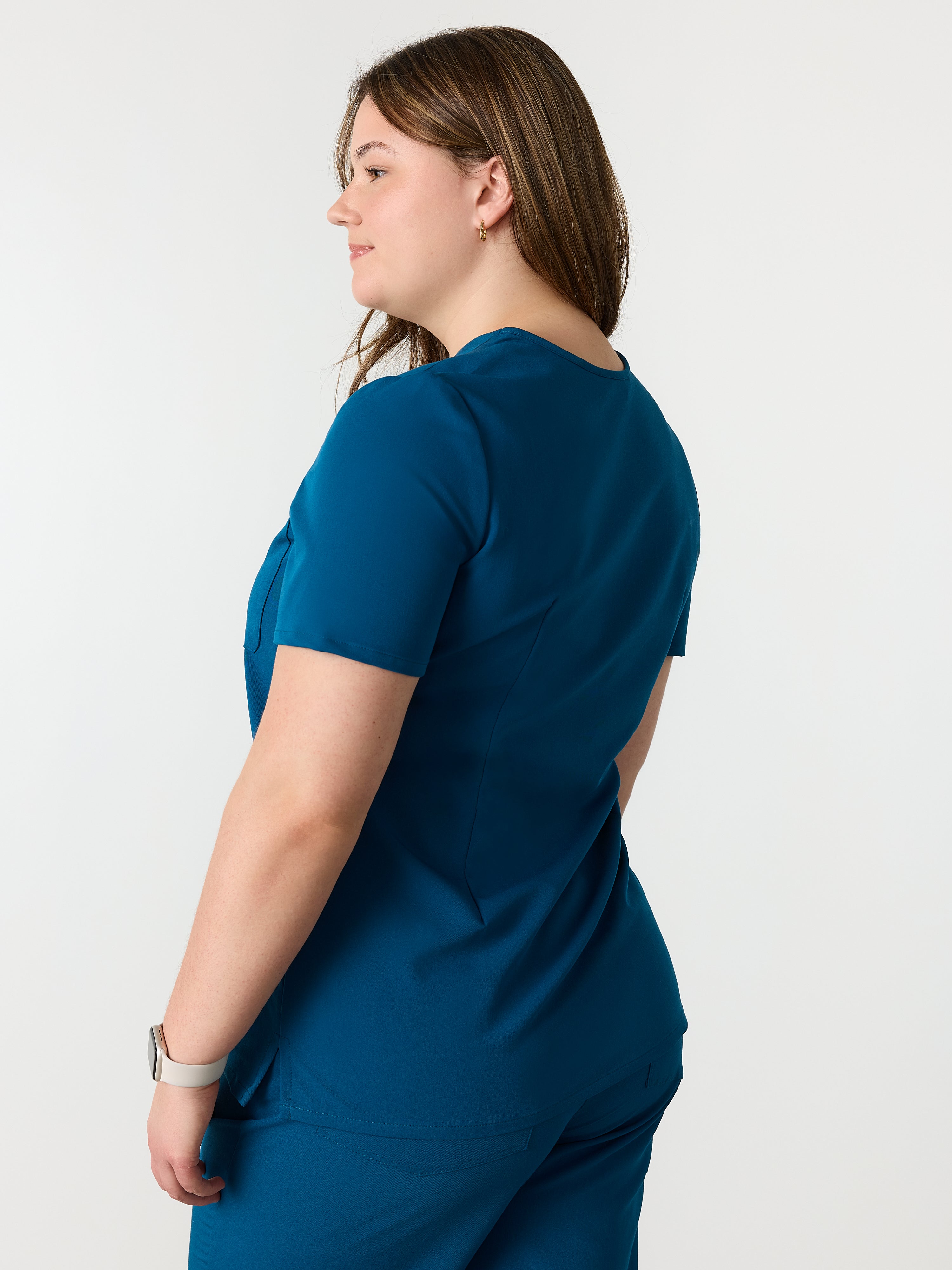 LIV RE-GARDE™ - OPAL BLUE - Three Pockets Scrub Top - SILVADUR™ - Image 2