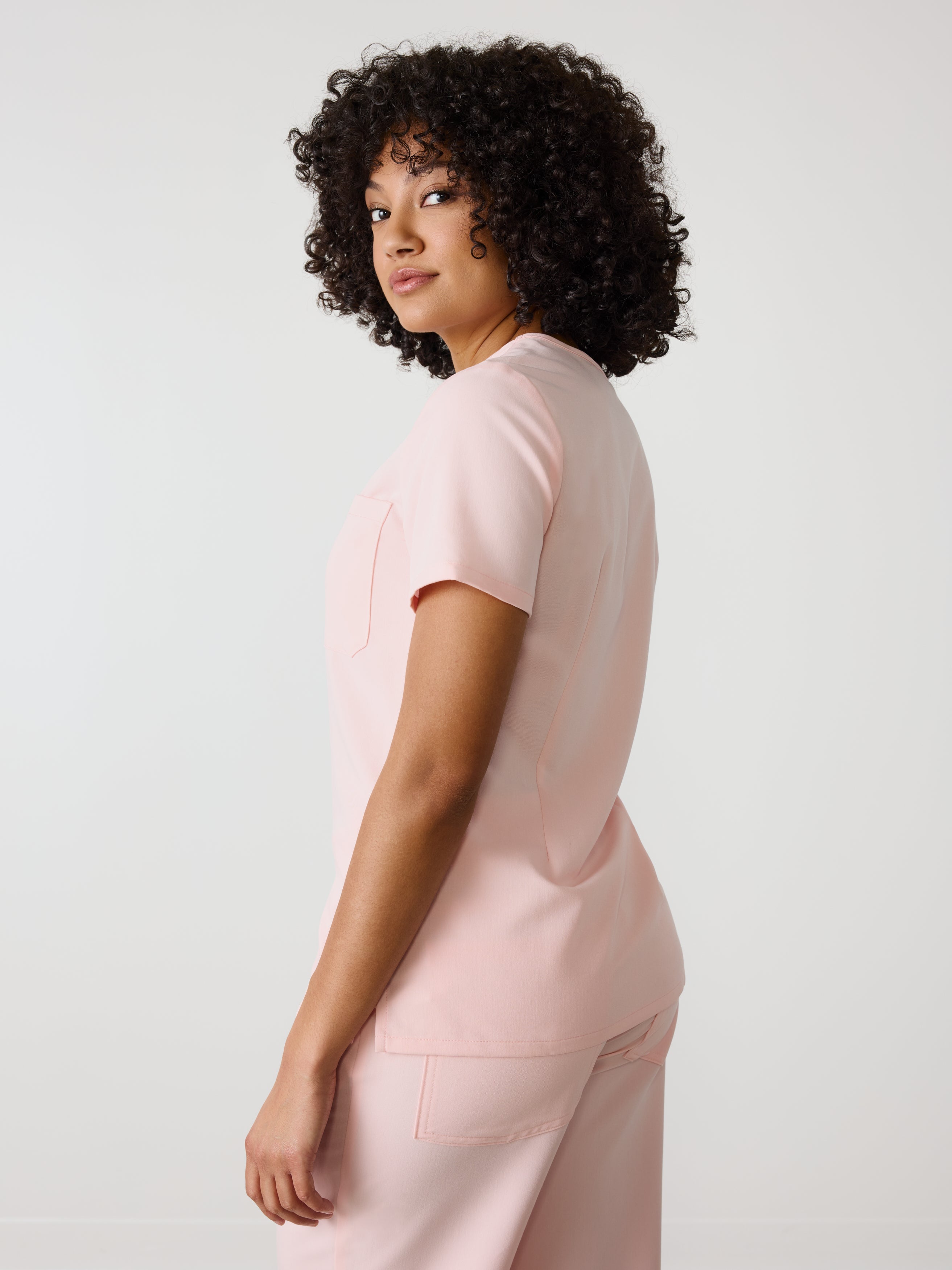GABRIELLE RE-GARDE™ - ROSE QUARTZ - One Pocket Scrub Top - SILVADUR™ - Image 3