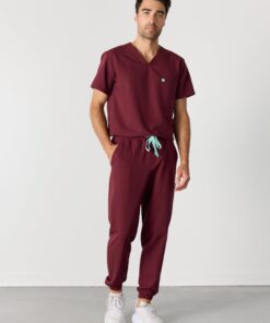 WILLIAM RE-GARDE™ - BURGUNDY - Men's Jogger Pants - SILVADUR™