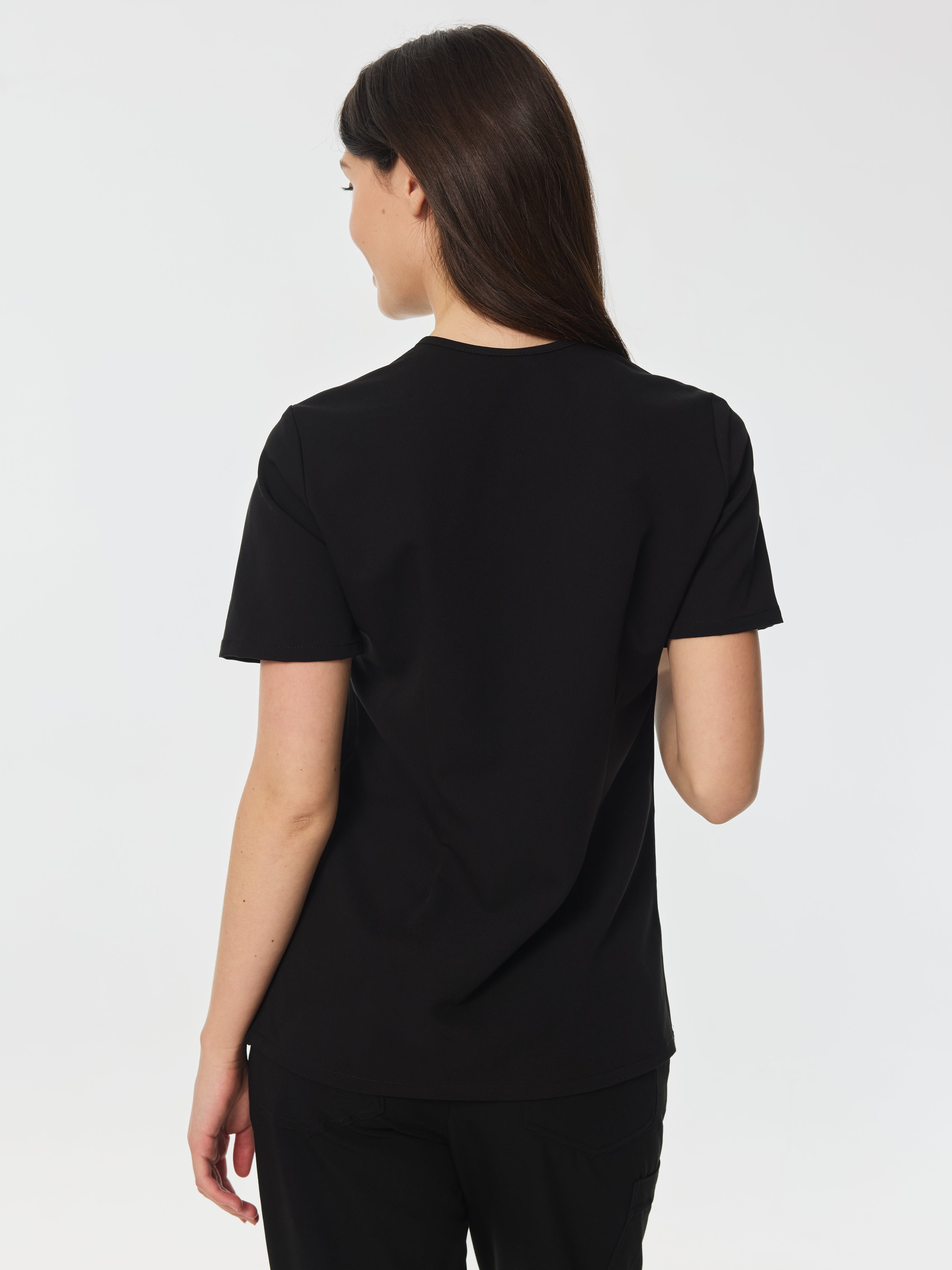 LIV RE-GARDE™ - BLACK - Three Pockets Scrub Top - SILVADUR™ - Image 3