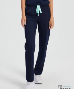 JULIETA RE-GARDE™ - NAVY - Straight Cut Scrub Pants - SILVADUR™ - Final Sale
