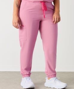 Alternative view of ROSIE RE-GARDE™ - HOPEFUL PINK - Jogger Scrub Pants - SILVADUR™ - Final Sale