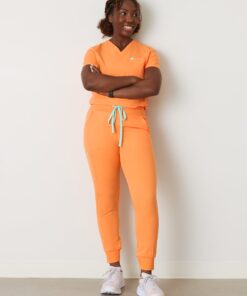 DEMI RE-GARDE™ - NECTARINE - Jogger Scrub Pants - SILVADUR™ - Final Sale