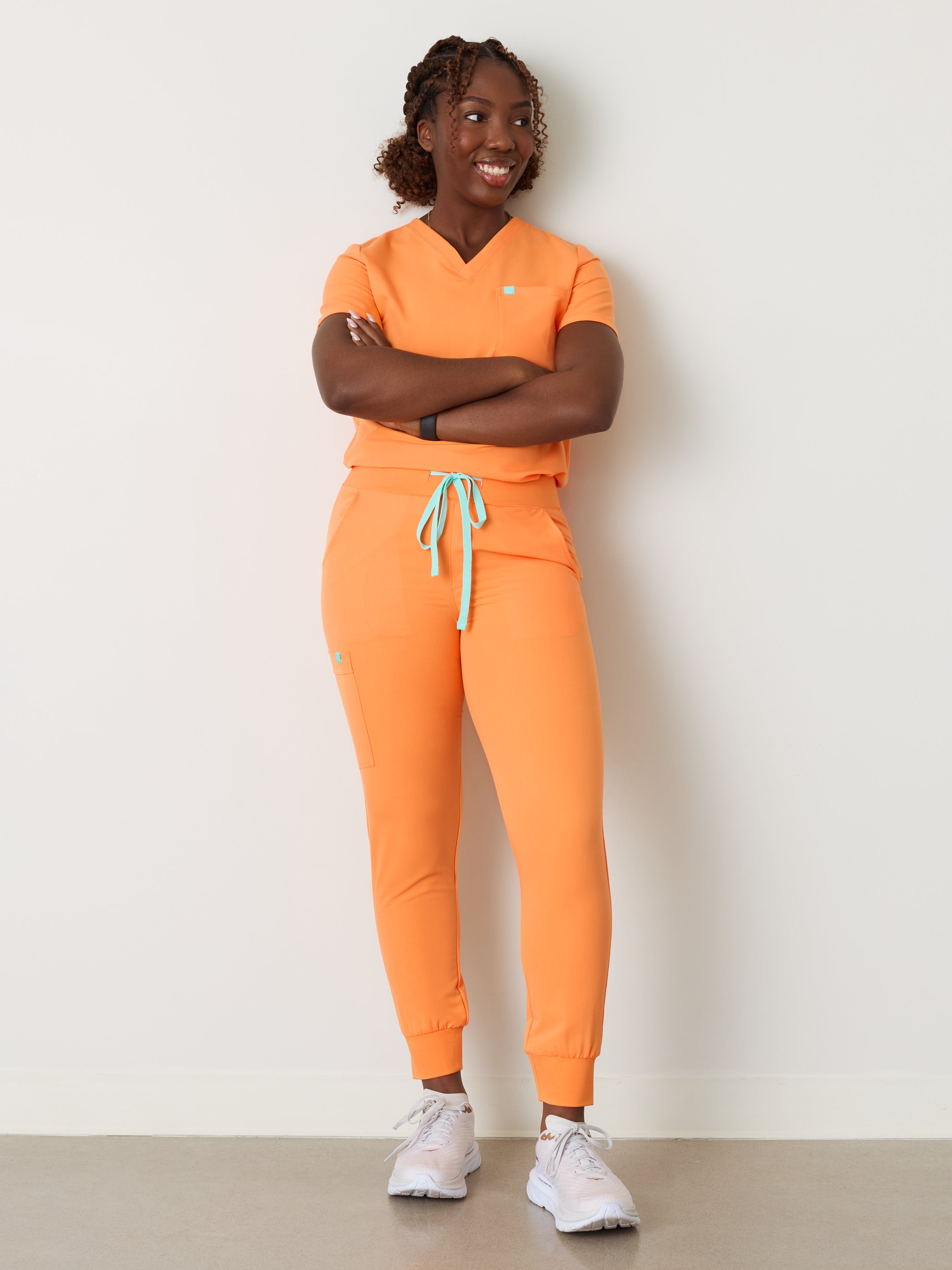 DEMI RE-GARDE™ - NECTARINE - Jogger Scrub Pants - SILVADUR™ - Final Sale