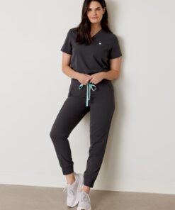 DEMI RE-GARDE™ - CHARCOAL - Jogger Scrub Pants - SILVADUR™