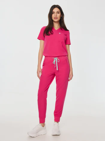 DEMI RE-GARDE™ - PINK CRUSH - Jogger Scrub Pants - SILVADUR™