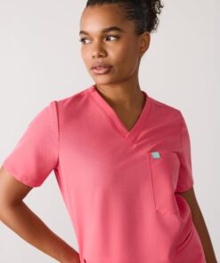 Alternative view of LIV RE-GARDE™ - WARM EMBER - Three Pockets Scrub Top - SILVADUR™ - Final Sale