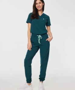 ROSIE RE-GARDE™ - TEAL - Jogger Scrub Pants - SILVADUR™