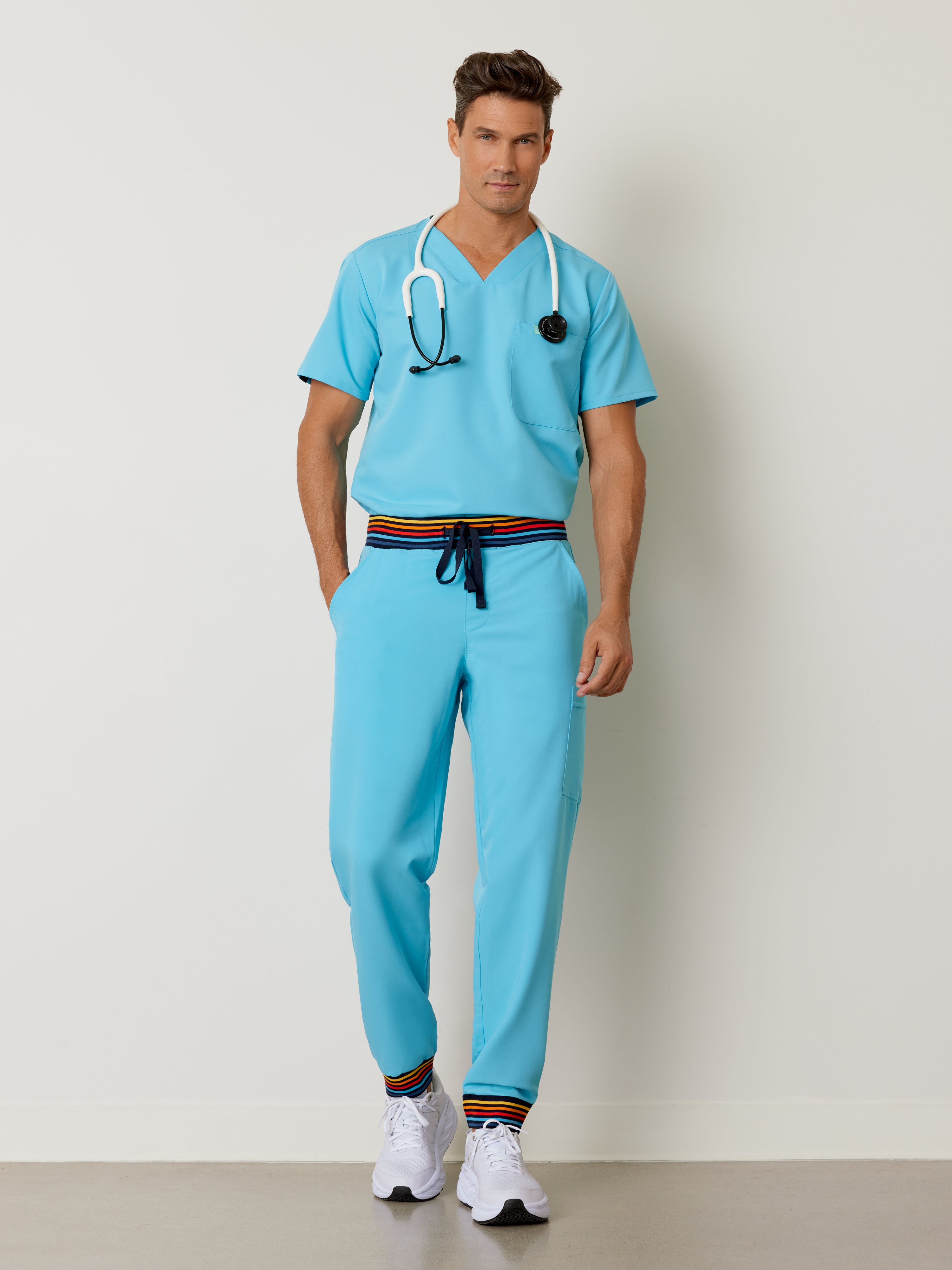 BRUCE RE-GARDE™ - RETRO BLUE - Men's Jogger Pants - Final Sale