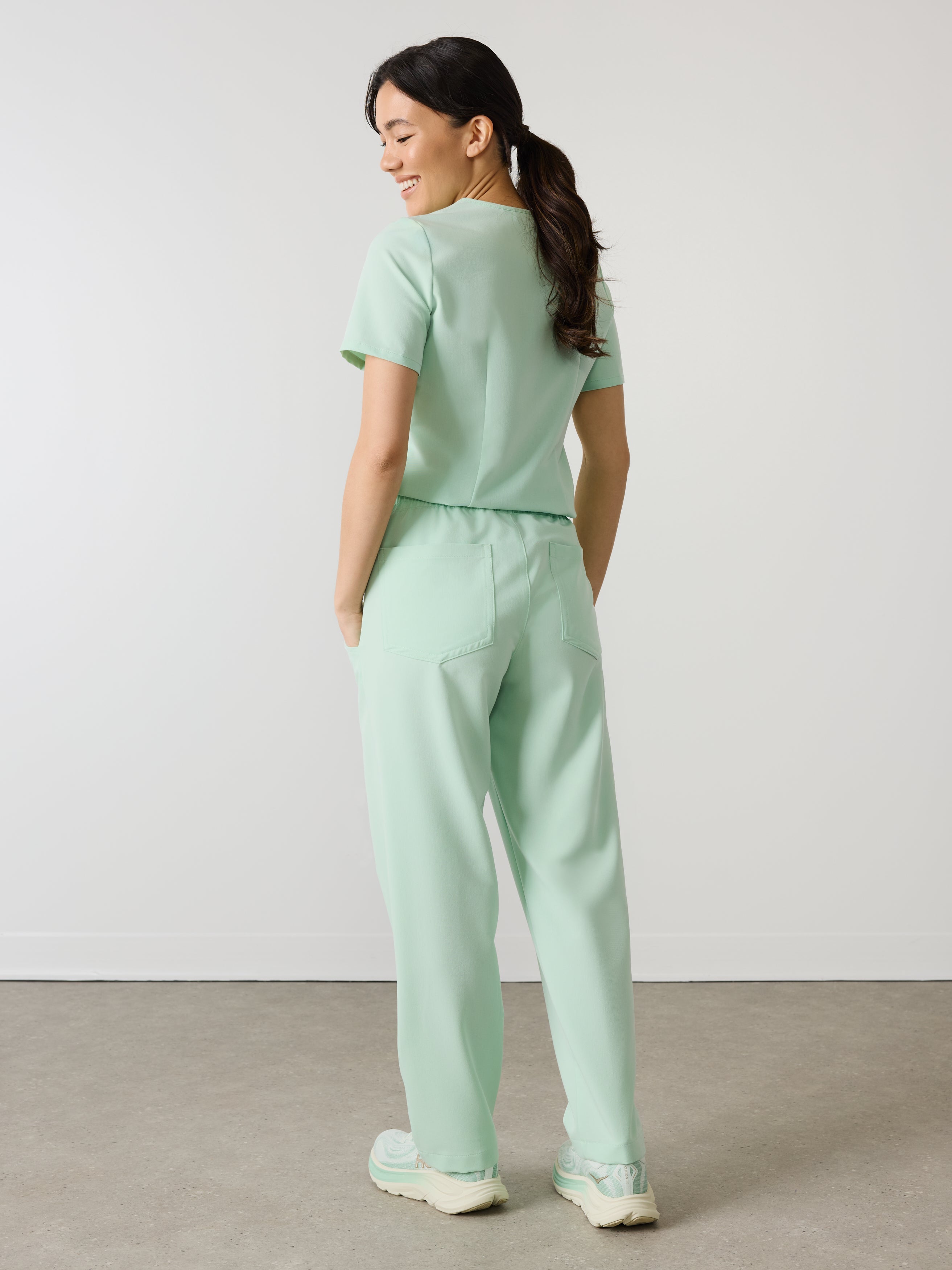 JULIETA RE-GARDE™ - MISTY MINT - Straight Cut Scrub Pants - SILVADUR™ - Image 4