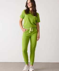 DEMI RE-GARDE™ - GRUMPY GREEN - Jogger Scrub Pants - SILVADUR™ - Final Sale