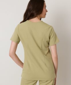 Alternative view of GABRIELLE RE-GARDE™ - SAGE - One Pocket Scrub Top - SILVADUR™ - Final Sale
