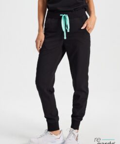 DEMI RE-GARDE™ - BLACK - Jogger Scrub Pants - SILVADUR™