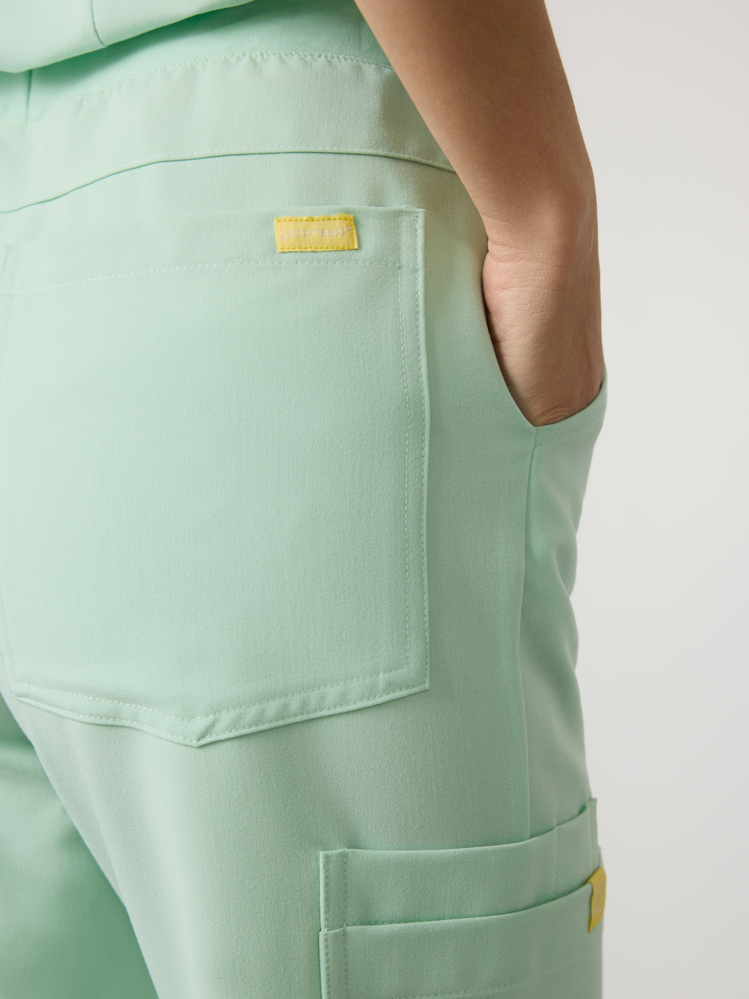 MILA RE-GARDE™ - MISTY MINT - Wide Leg Scrub Pants - SILVADUR™ - Image 3