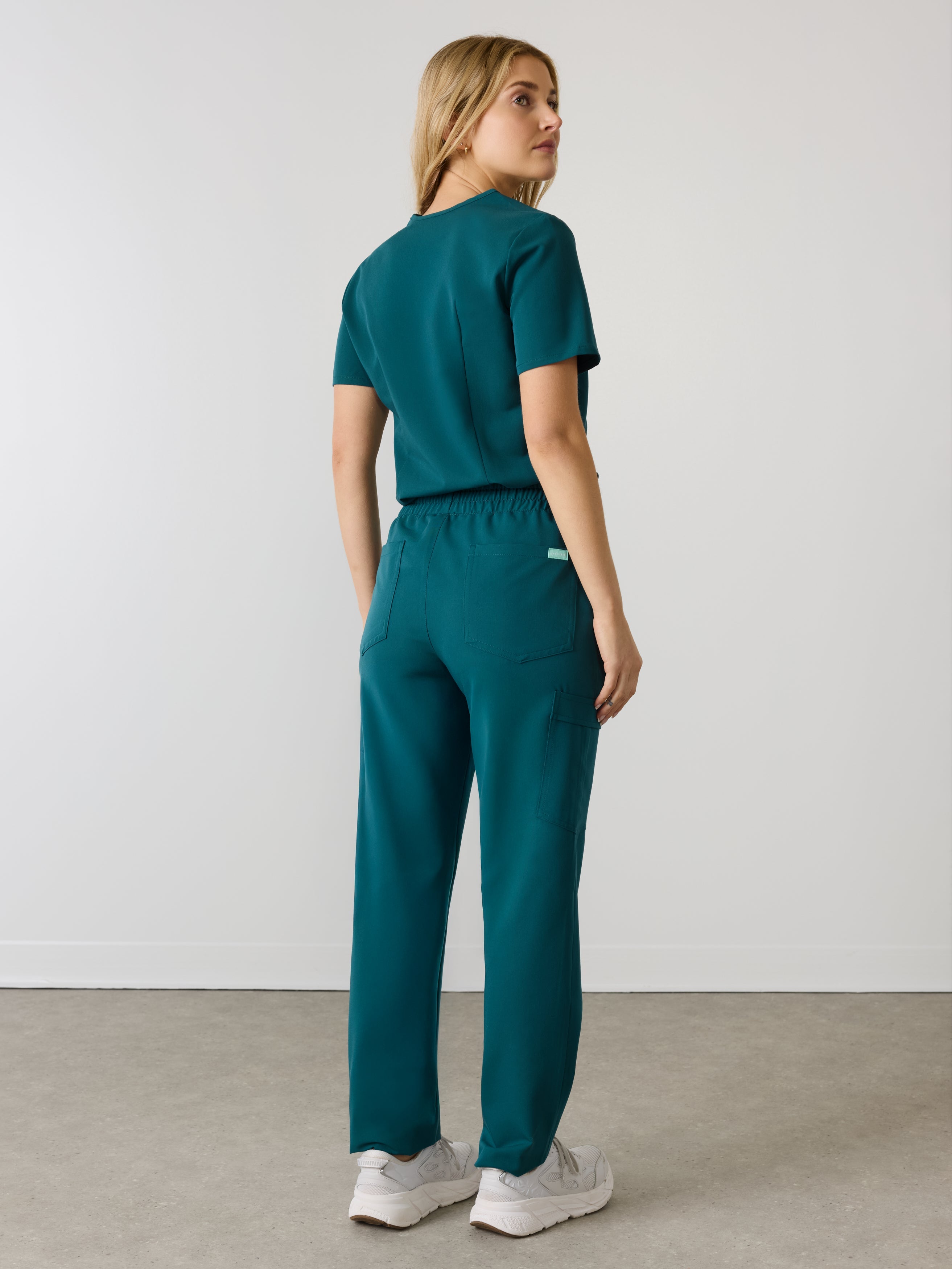JULIETA RE-GARDE™ - TEAL - Straight Cut Scrub Pants - SILVADUR™ - Image 4