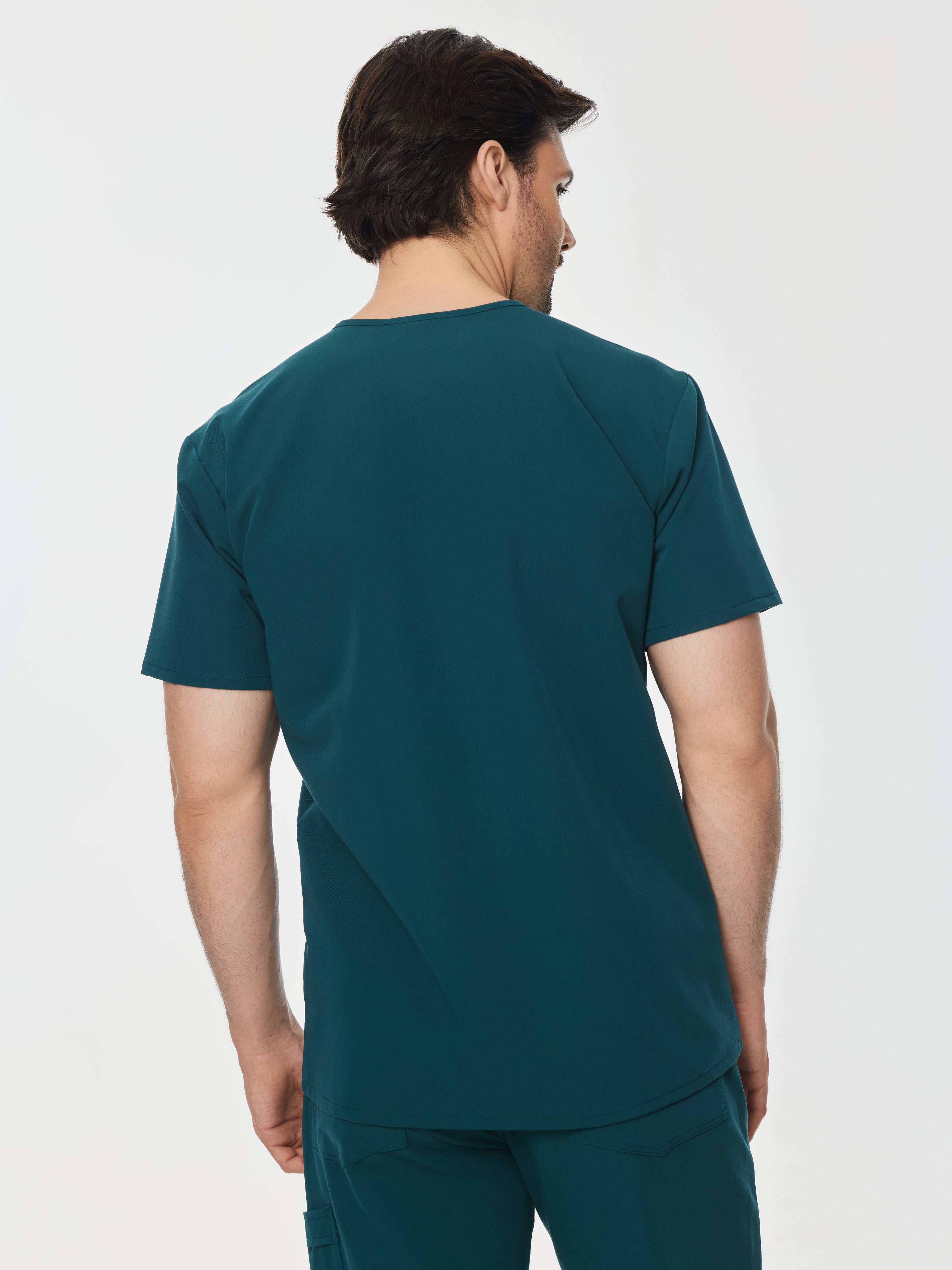 LOGAN RE-GARDE™ - TEAL - One Pocket Men's Scrub Top - SILVADUR™ - Image 5