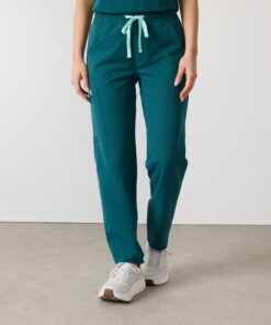 Alternative view of JULIETA RE-GARDE™ - TEAL - Straight Cut Scrub Pants - SILVADUR™