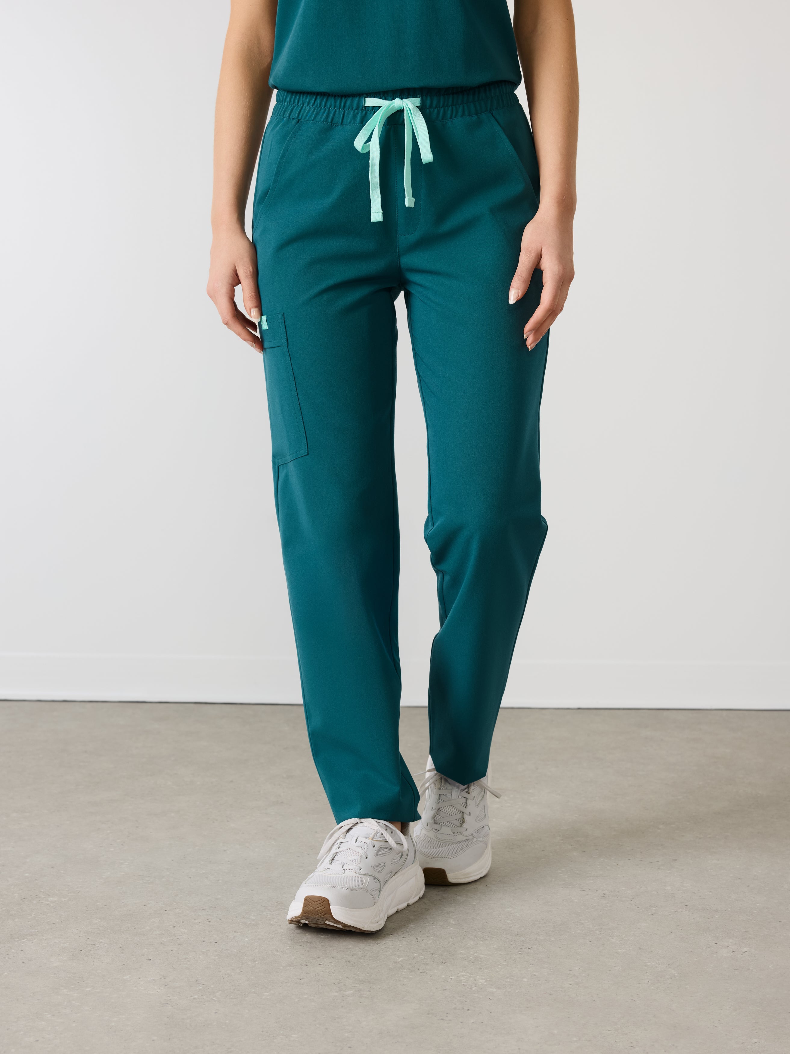 JULIETA RE-GARDE™ - TEAL - Straight Cut Scrub Pants - SILVADUR™ - Image 2