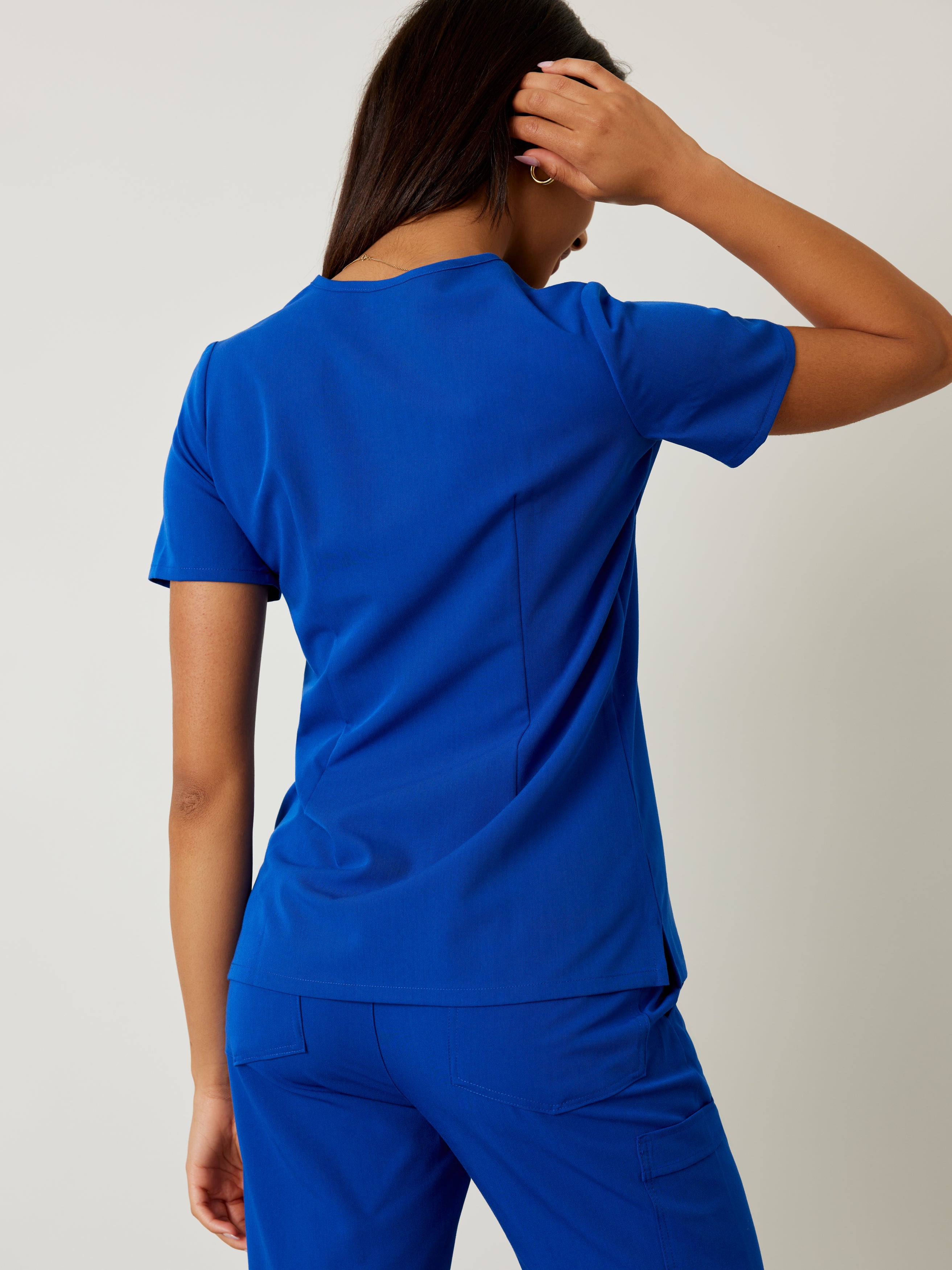 GABRIELLE RE-GARDE™ - ROYAL BLUE - One Pocket Scrub Top - SILVADUR™ - Image 4