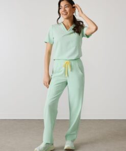 JULIETA RE-GARDE™ - MISTY MINT - Straight Cut Scrub Pants - SILVADUR™