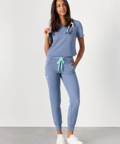 DEMI RE-GARDE™ - BLUE HORIZON - Jogger Scrub Pants - SILVADUR™ - Final Sale