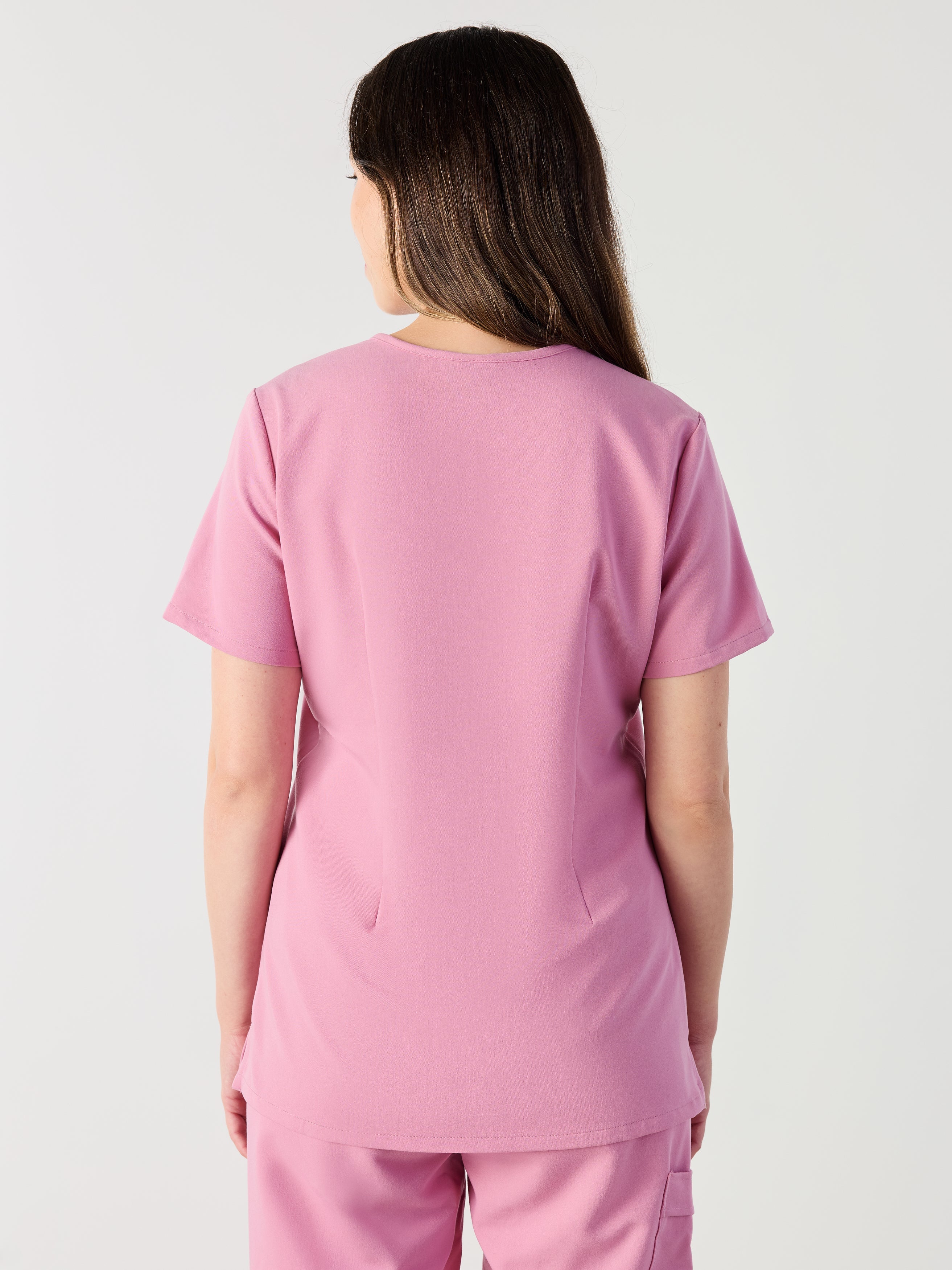 GABRIELLE RE-GARDE™ - HOPEFUL PINK - One Pocket Scrub Top - SILVADUR™ - Final Sale - Image 3