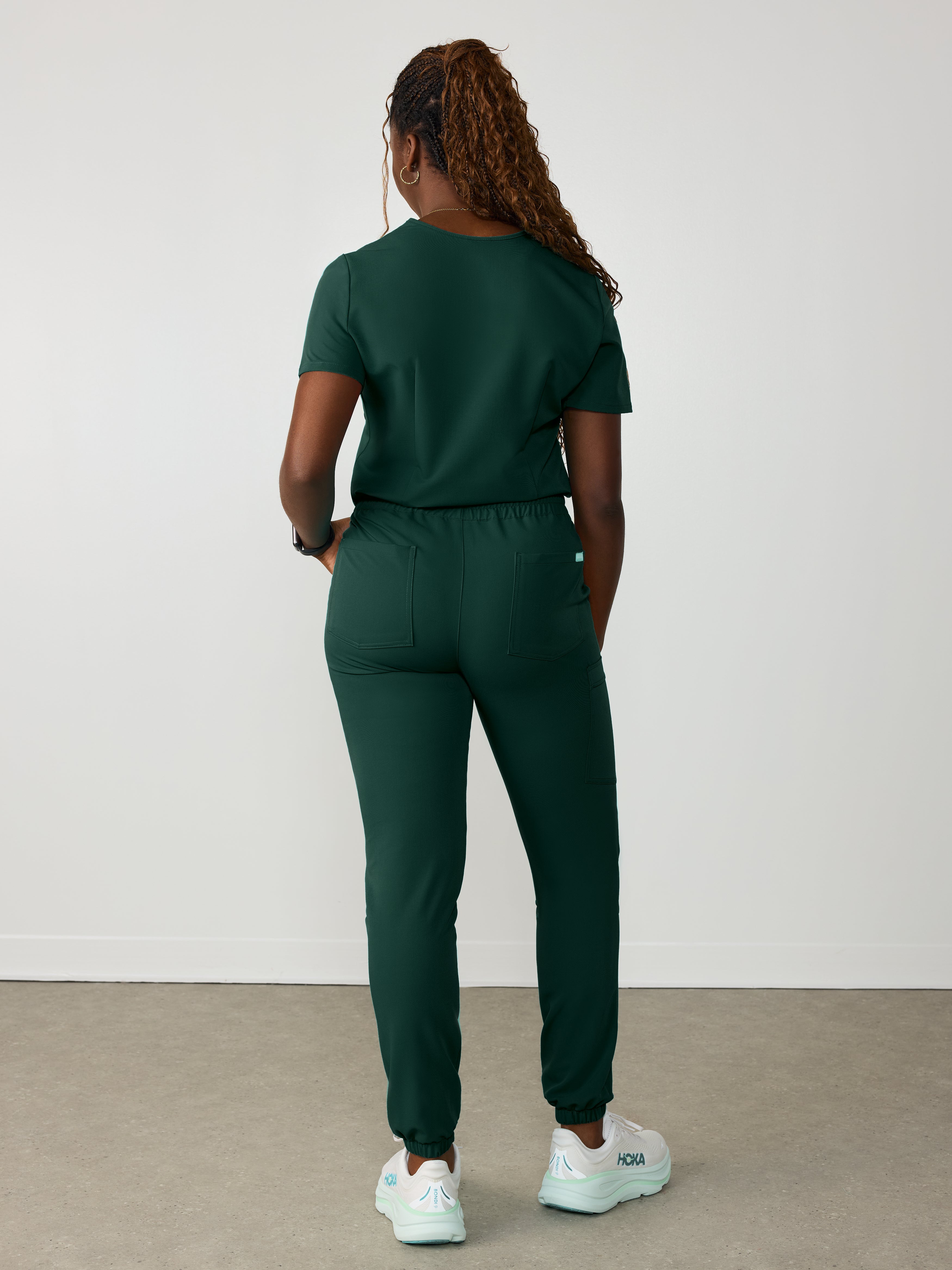 ROSIE RE-GARDE™ - FOREST GREEN - Jogger Scrub Pants - SILVADUR™ - Image 4