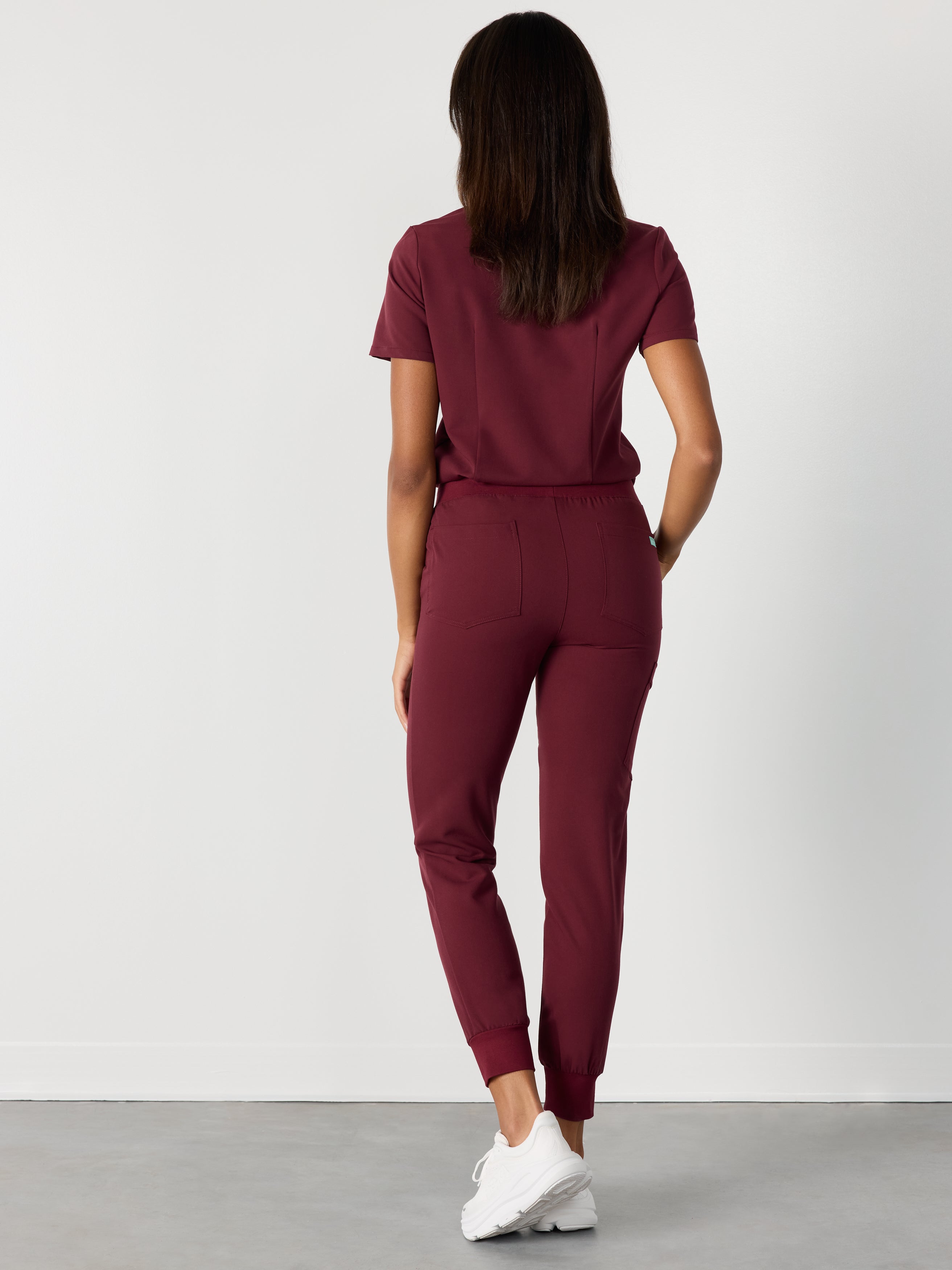 DEMI RE-GARDE™ - BURGUNDY - Jogger Scrub Pants - SILVADUR™ - Image 4
