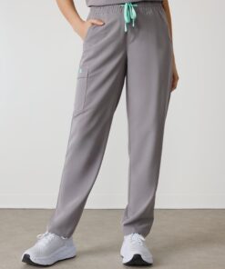 Alternative view of JULIETA RE-GARDE™ - ECLIPSE GREY - Straight Cut Scrub Pants - SILVADUR™