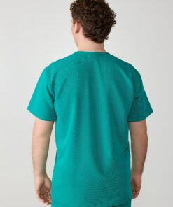 Alternative view of LOGAN RE-GARDE™ - ARCTIC MINT - One Pocket Men's Scrub Top - SILVADUR™