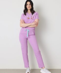 JULIETA RE-GARDE™ - LILAC - Straight Cut Scrub Pants - SILVADUR™ - Final Sale