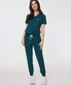 DEMI RE-GARDE™ - TEAL - Jogger Scrub Pants - SILVADUR™