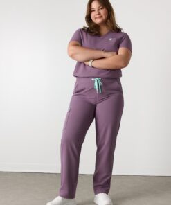 JULIETA RE-GARDE™ - DUSTY PURPLE - Straight Cut Scrub Pants - SILVADUR™