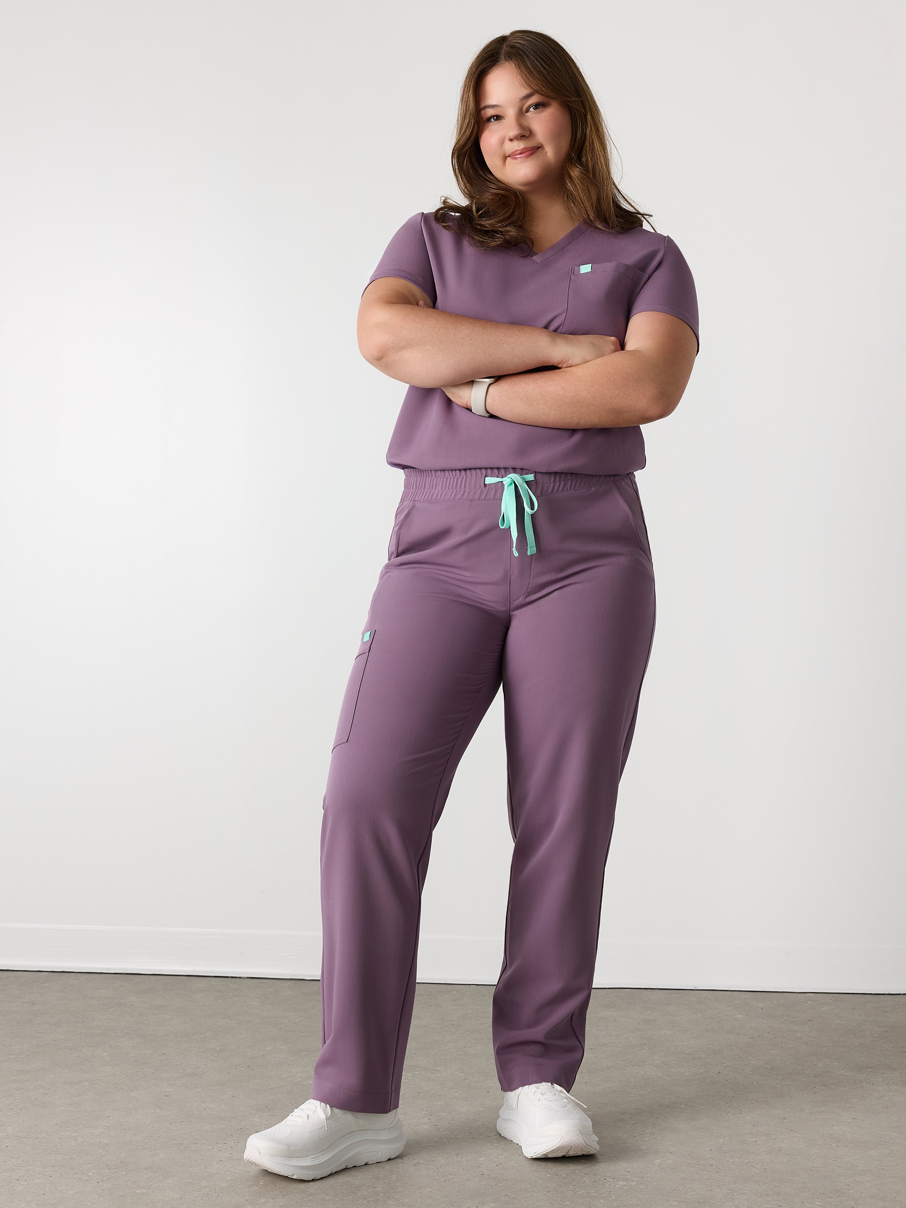 JULIETA RE-GARDE™ - DUSTY PURPLE - Straight Cut Scrub Pants - SILVADUR™