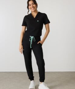 ROSIE RE-GARDE™ - BLACK - Jogger Scrub Pants - SILVADUR™