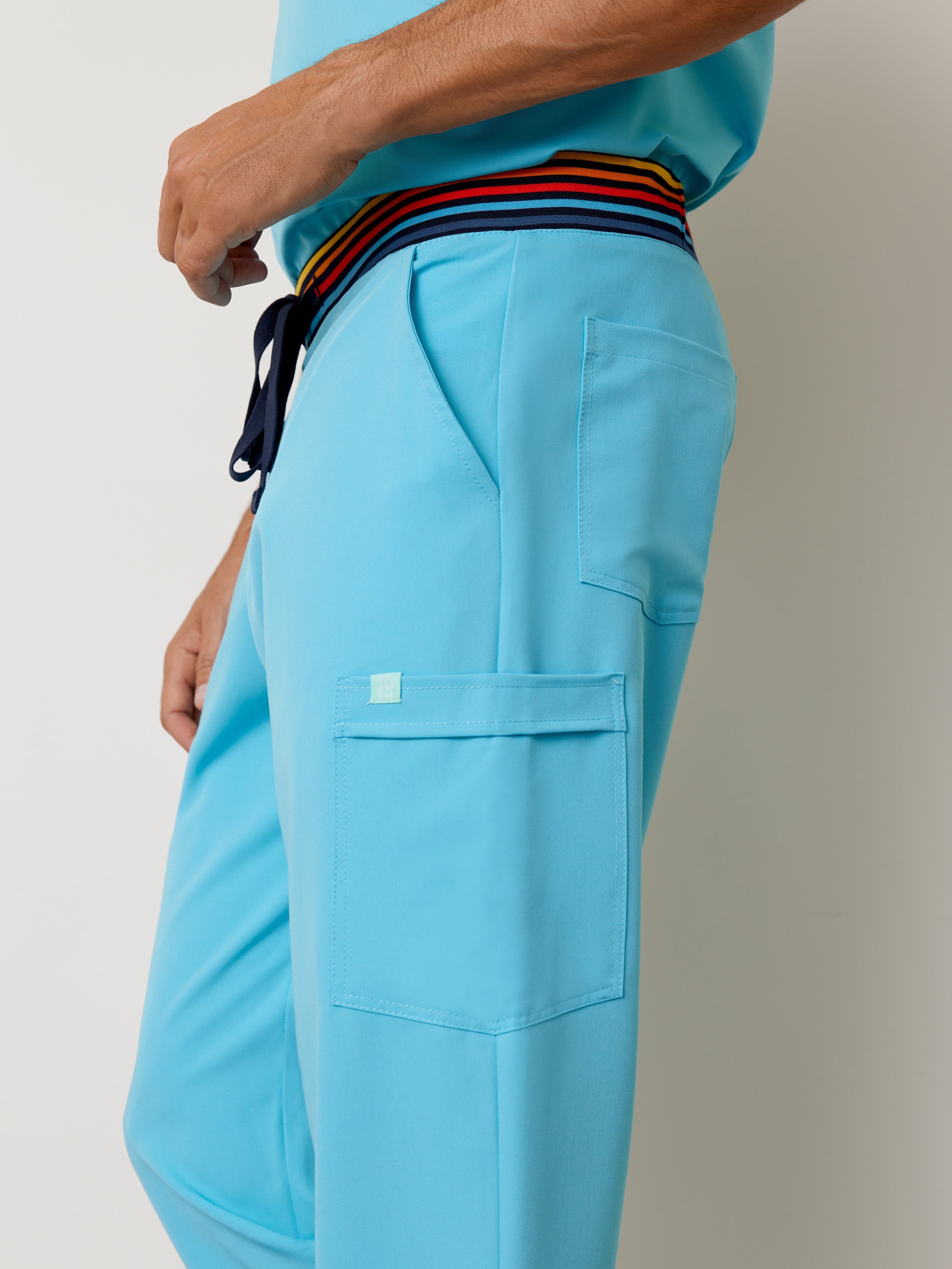 BRUCE RE-GARDE™ - RETRO BLUE - Men's Jogger Pants - Final Sale - Image 2