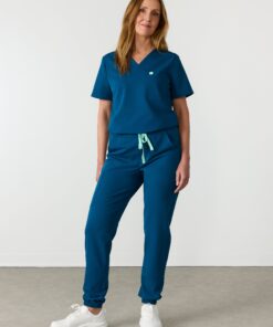 ROSIE RE-GARDE™ - OPAL BLUE - Jogger Scrub Pants - SILVADUR™
