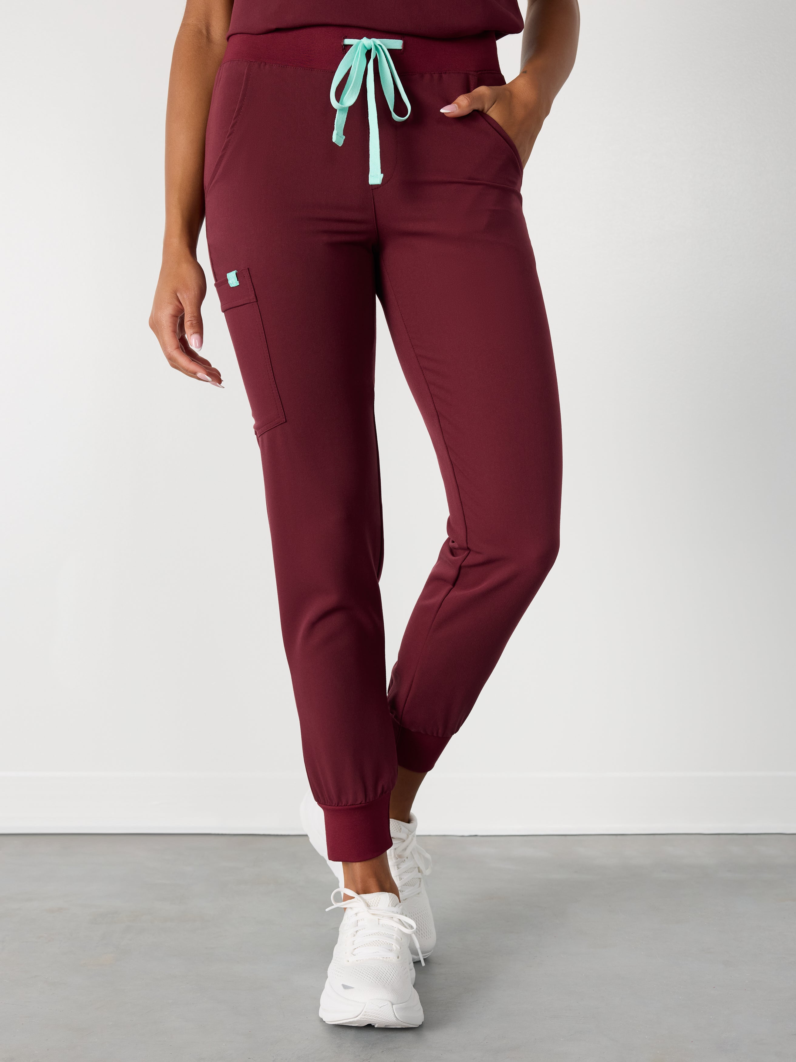 DEMI RE-GARDE™ - BURGUNDY - Jogger Scrub Pants - SILVADUR™ - Image 3