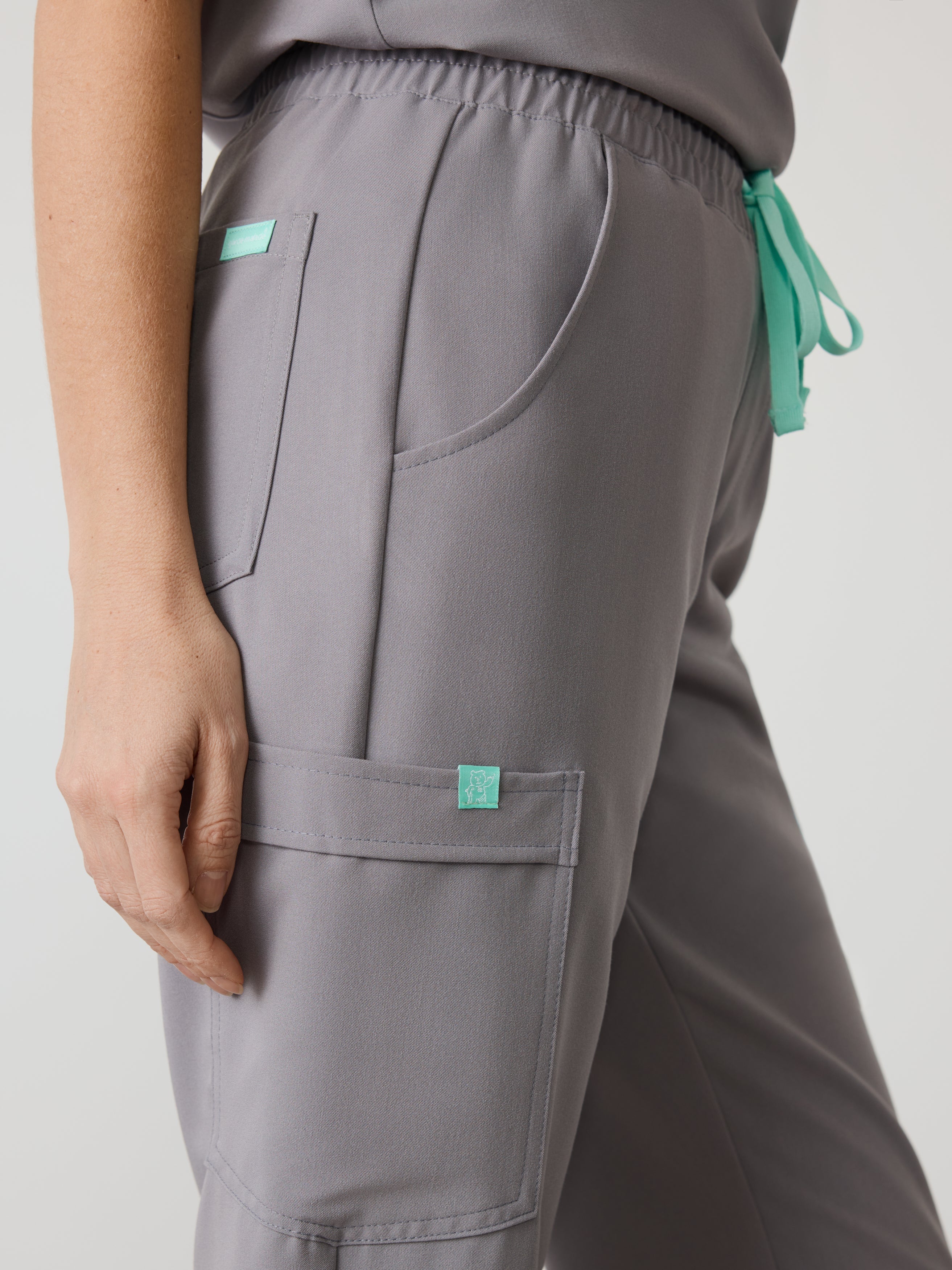 JULIETA RE-GARDE™ - ECLIPSE GREY - Straight Cut Scrub Pants - SILVADUR™ - Image 3