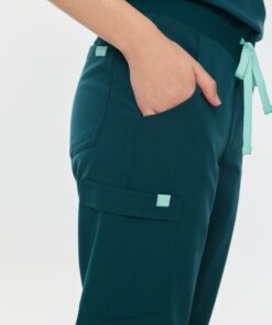 Alternative view of DEMI RE-GARDE™ - TEAL - Jogger Scrub Pants - SILVADUR™