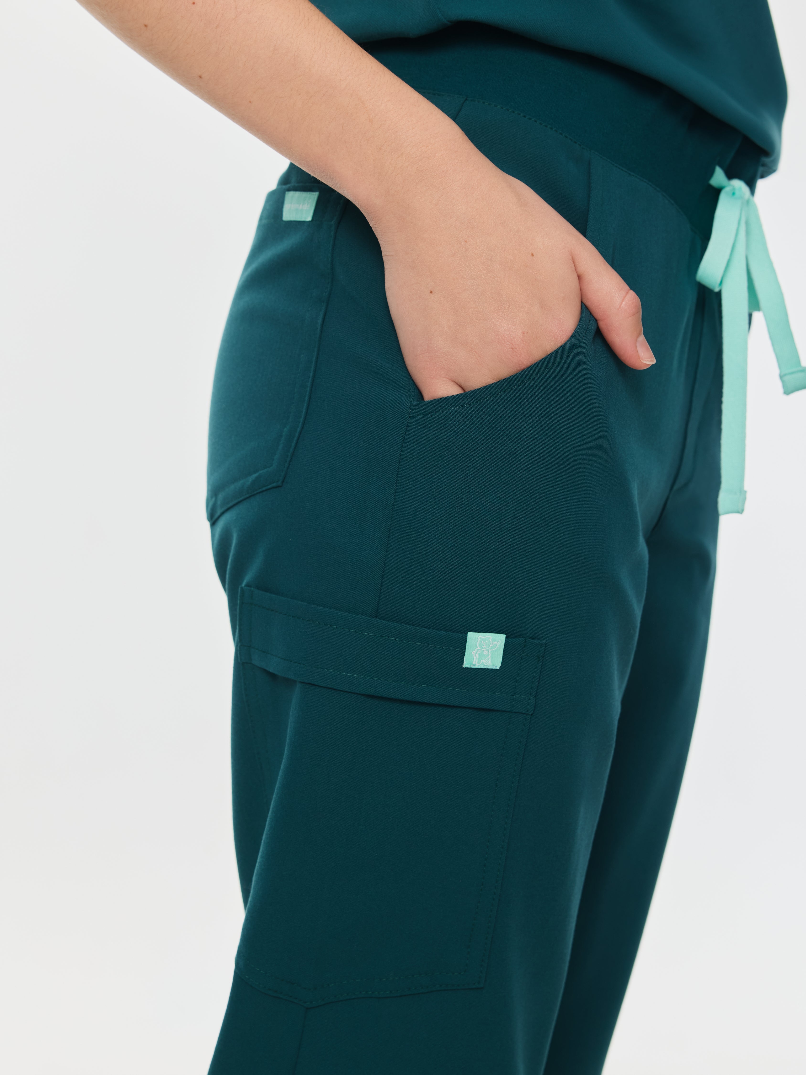 DEMI RE-GARDE™ - TEAL - Jogger Scrub Pants - SILVADUR™ - Image 2
