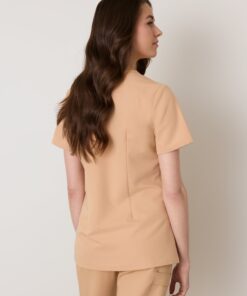 Alternative view of GABRIELLE RE-GARDE™ - SPICED EARTH - One Pocket Scrub Top - SILVADUR™ - Final Sale