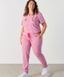 ROSIE RE-GARDE™ - HOPEFUL PINK - Jogger Scrub Pants - SILVADUR™ - Final Sale