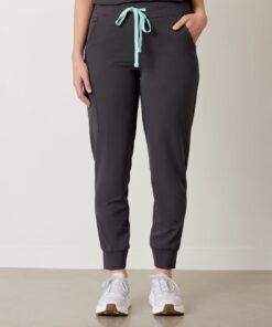 Alternative view of DEMI RE-GARDE™ - CHARCOAL - Jogger Scrub Pants - SILVADUR™