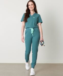DEMI RE-GARDE™ - LAGOON BLUE - Jogger Scrub Pants - SILVADUR™ - Final Sale