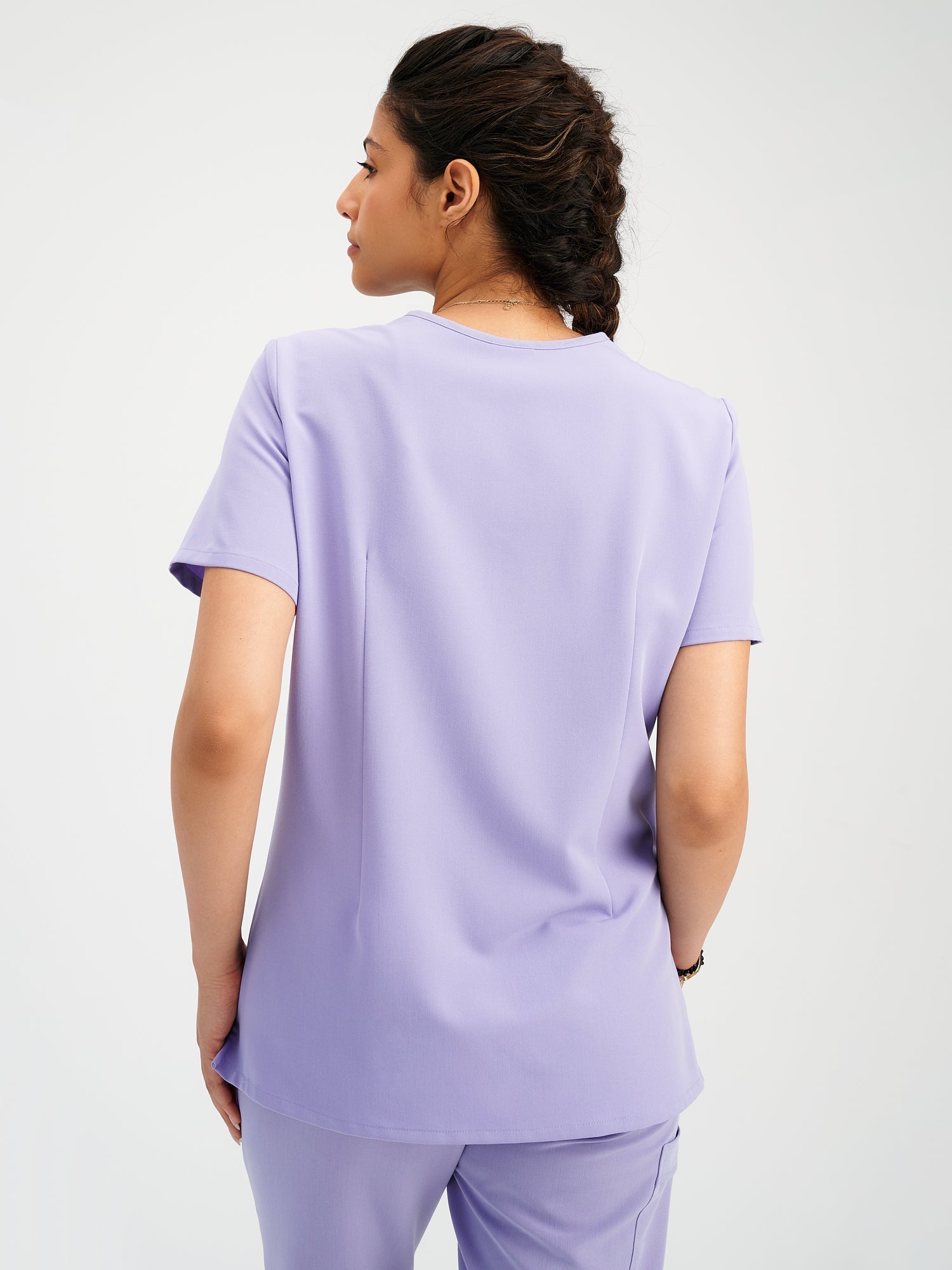 CHLOE RE-GARDE™ - LAVENDER - Three Pockets Scrub Top - Final Sale - Image 2