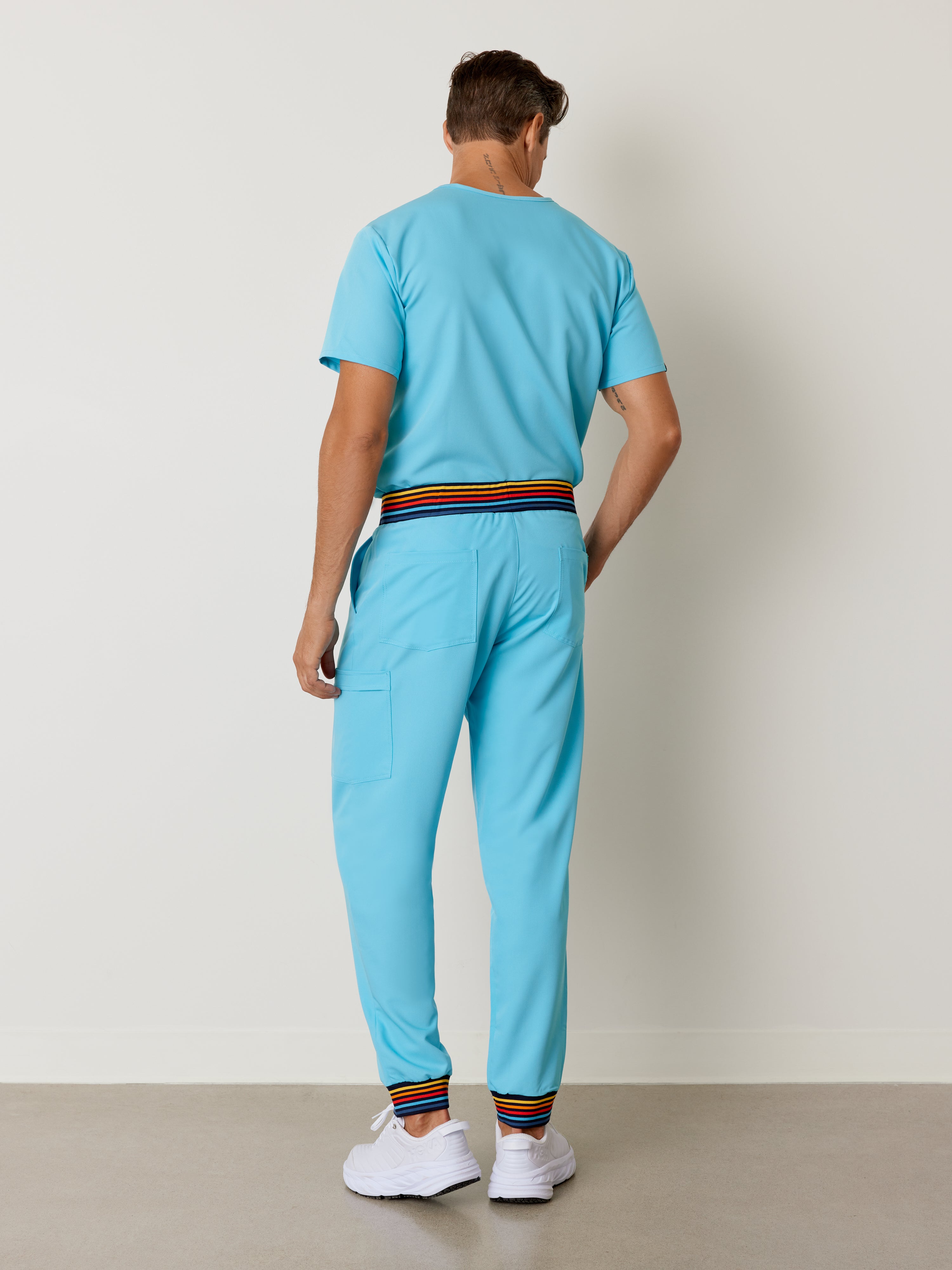 BRUCE RE-GARDE™ - RETRO BLUE - Men's Jogger Pants - Final Sale - Image 5