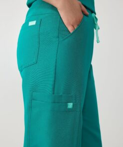 Alternative view of MILA RE-GARDE™ - ARCTIC MINT - Wide Leg Scrub Pants - SILVADUR™